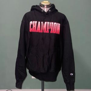 Champion reverse weave pullover hoodie L black